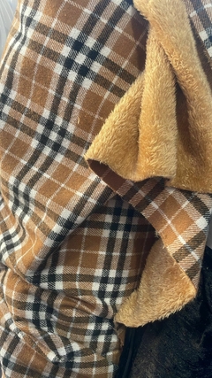 paño escoces con corderito camel - comprar online