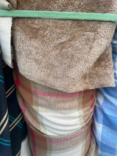 paño escoces con corederito beige - comprar online