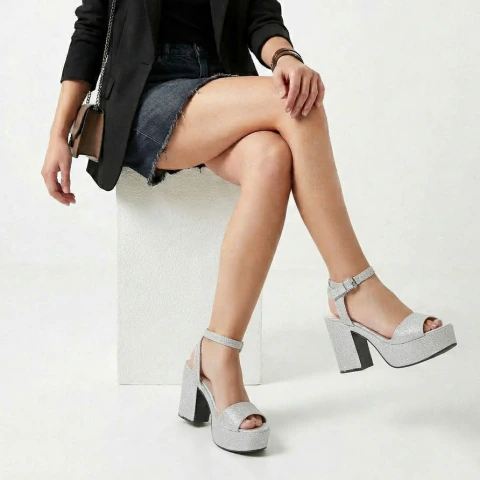 Sandalia Lula Plata Lurex