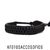 Pulsera Trenzada Cuero Negra