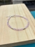 Pulseira Prata 925 Pedras de Cristal Lilás