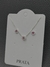 Conjunto Prata Zircônia Com Pedra Rosa Cravejado - comprar online