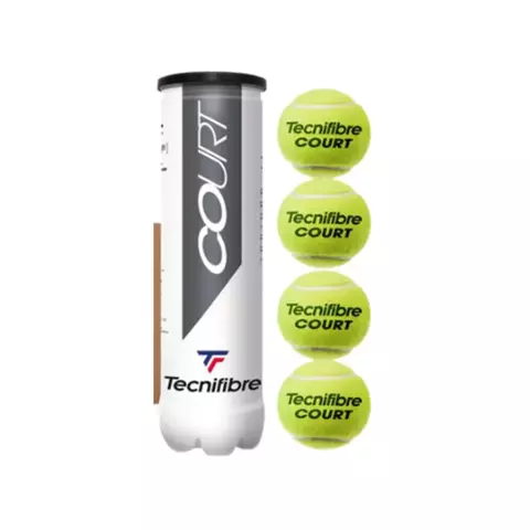 Bola de Tenis Tecnifibre Court Tubo Com 04 Bolas Performance