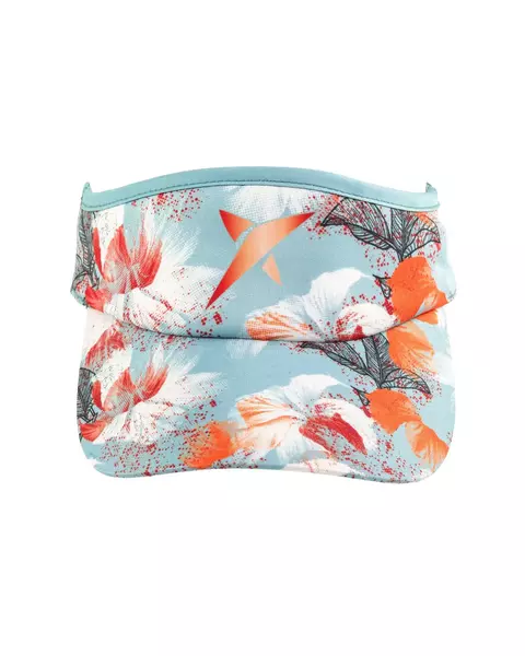 Viseira Beach Tennis Drop Shot Greta Giusti W25 Azul Laranja