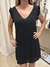VESTIDO - AKITTA - 42 - NEGRO CON VUELOS - VA PARA M (E524)