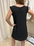 VESTIDO - AKITTA - 42 - NEGRO CON VUELOS - VA PARA M (E524) en internet