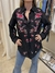 CAMISA ZARA - NEGRA CON BORDADO - XS GRANDE (E490) en internet
