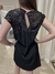 VESTIDO NEGRO - CON LENTEJUELAS - M (E499)
