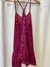 VESTIDO MAGENTA CON LENTEJUELAS - PAJARO - S (E518) en internet