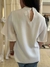 BLUSA ZARA BLANCA - M CON VUELOS (D623) en internet