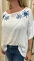 CAMISA BORDADA FLORES - ADRIANA CONSTANTINI - FIBRANA - L (D943)