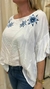 CAMISA BORDADA FLORES - ADRIANA CONSTANTINI - FIBRANA - L (D943) - comprar online