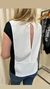 camisa zara azul negra y blanca (D781) - comprar online