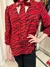 BLUSA COLORADA Y NEGRA - RAPSODIA - S (D915)