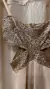 VESTIDO BEIGE CON LENTEJUELAS - S (E385)