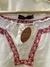 REMERA RAPSODIA - BORDADA BLANCA Y SALMON - S (E407) - comprar online