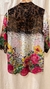 CAMISA INDIAN STYLE - ANIMAL Y FLORES - L (E456)