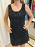 VESTIDO NEGRO CON LENTEJUELAS - VARS - M (D386) en internet