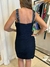 VESTIDO FIESTA - AZUL ARRUCHADO - CON PIEDRAS - XSCAPE - 10/M/L (D950) en internet
