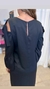 VESTIDO - SATEN - CARMELA ACHAVAL - NEGRO - ETIQUETA - 40 (E107)
