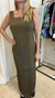 VESTIDO VERDE - ADRIANO PATTI - XL - LINO DE SEDA (E149)