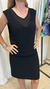VESTIDO AWADA NEGRO - TALLE 1 - CREP (E329)