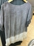 REMERA CON FLECOS - FIBRANA - GRIS Y BLANCO - L (E145)
