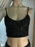 Top strapless lentejuelas