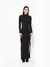 Vestido crep c/glitter y aplique