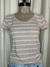 Remera rayada escote - comprar online