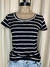 Remera rayada escote en internet