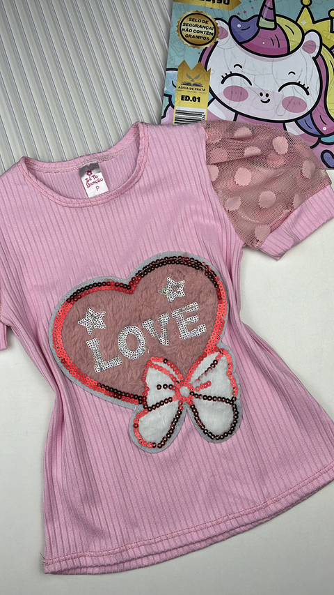 Blusa Infantil Love