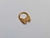 Segmento Titânio PVD Gold 24K Com Borboleta De Zircônias Cravadas