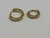 Argola Aço Cirúrgico PVD Gold 24K Com Zircônias e Articulada