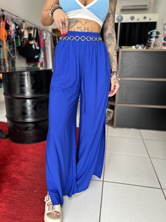 Calça Pantalona Viscose com Fenda - comprar online