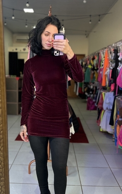 vestido veludo - comprar online