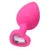 PLUG ANAL SILICONE ROSA CORAÇÃO M - Vibra Amor