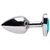 Plug Anal M Aço Brilhante Sexy Import (AZUL CÉU) - comprar online