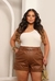 Shorts couro curve