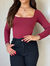 Body decote quadrado manga longa - Toda Bela