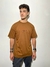 REMERA RECTANGULO MARRON BORDADA