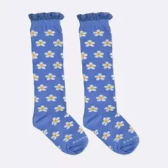 MEIA MARGARIDAS AZUL