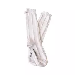 Meia Pom pom Branca - Feito Por Mamãe 