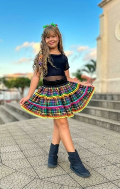 Saia Junina Xadrez Collors Curta - comprar online