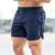 Calções de corrida elásticas masculinas, exercícios, secagem rápida, treinos ao ar livre , academia , esportes em geral. na internet