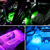 Kit de luces LED de neón para Interior de coche, tira de luz ambiental