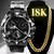 Imagem do Kit Relógio Masculino Dourado + Corrente Grossa 8mm