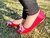 Sapatilha Vermelha Laço Flor Bico Fino Atto Sapatos Feminino (SAPVERMVERLACFLO) na internet