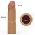 Imagem do Capa Marrom em CyberSkin Super Realística Extensor Peniano Glande Encoberta - Ponta Maciça - 4,5 cm Lovetoy (VMCA057B)