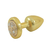 Plug Anal Dourado em ABS com Pedra Cravejada em Strass Dourada - HARD Plug LESS (HA143DD) - comprar online